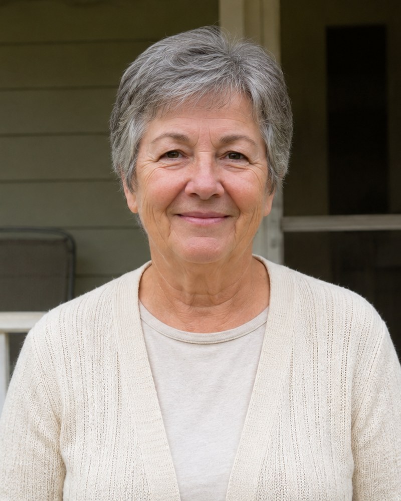 Grace Holloway on her front porch