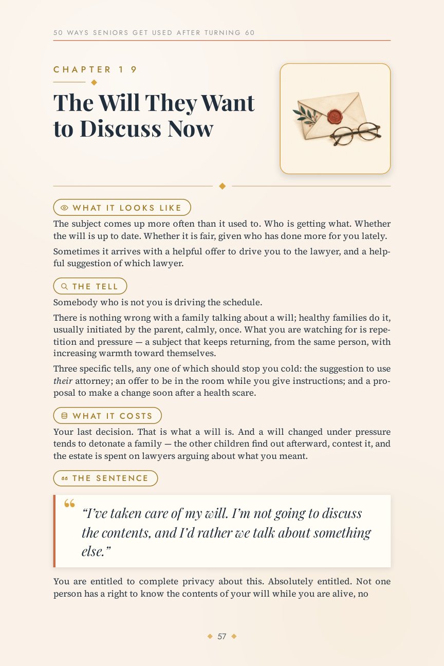 Chapter 19 — The Will They Want to Discuss Now